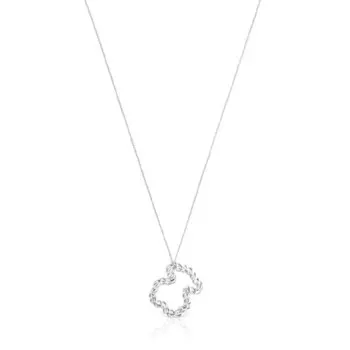 Колье с подвеской Tous Twisted With XL Bear Motif, серебро