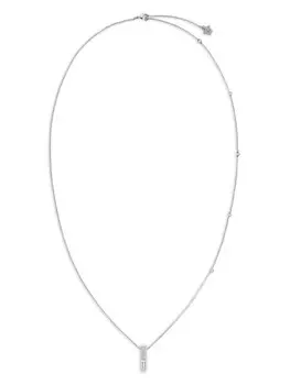 Колье с тисненым логотипом Versace, серебряный