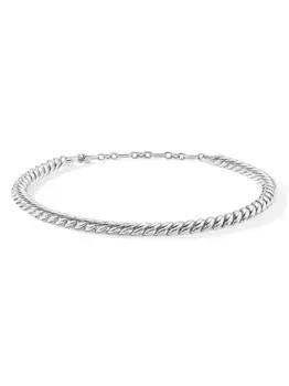 Колье Sculpted Cable David Yurman, серебряный