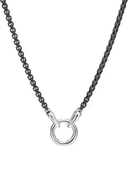 Колье Smooth Amulet Box Chain (2.7 мм) David Yurman, серебяный