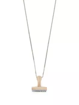 Колье Stamp с подвеской MM6 Maison Margiela, серебряный