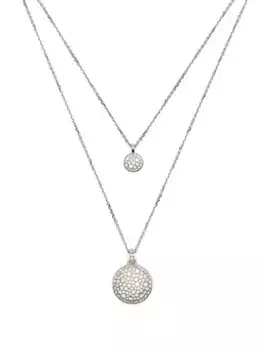 Колье Sublima с подвеской Swarovski, серебяный