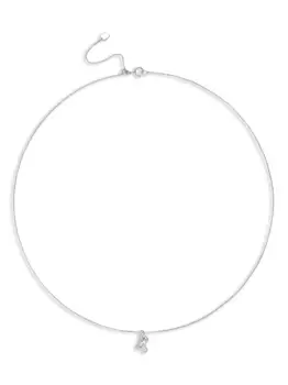 Колье Temple из белого золота с бриллиантами Maria Black, серебяный