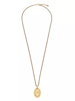 Колье The Faceted Stone Alexander McQueen, золотой