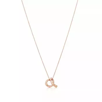 Колье Tiffany & Co. Alphabet Letter "A", розовое золото