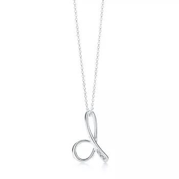 Колье Tiffany & Co. Alphabet Letter "D", серебро/бриллианты
