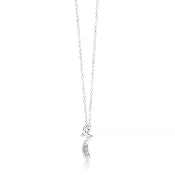 Колье Tiffany & Co. Alphabet Letter "R", серебро/бриллианты