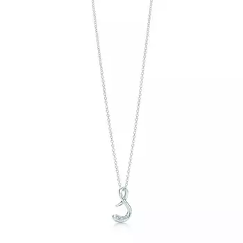 Колье Tiffany & Co. Alphabet Letter "S", серебро/бриллианты