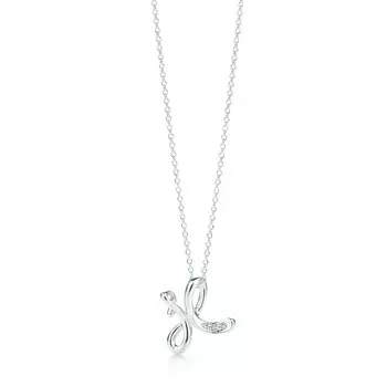 Колье Tiffany & Co. Alphabet Letter "X", серебро/бриллианты