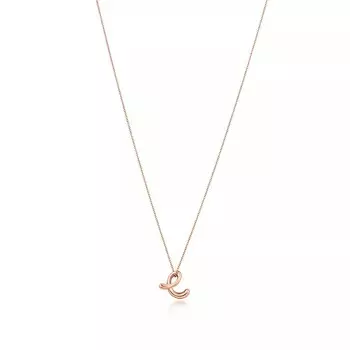 Колье Tiffany & Co. Letter "E", розовое золото