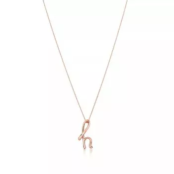 Колье Tiffany & Co. Letter "H", розовое золото