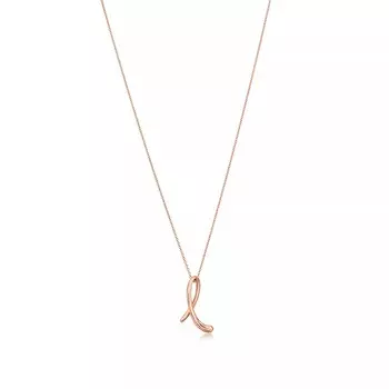 Колье Tiffany & Co. Letter "L", розовое золото