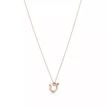 Колье Tiffany & Co. Letter "V", розовое золото