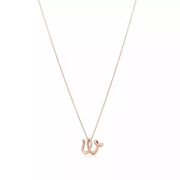 Колье Tiffany & Co. Letter "W", розовое золото