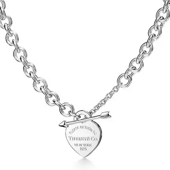 Колье Tiffany & Co. Return to Tiffany Lovestruck Heart Tag, серебро
