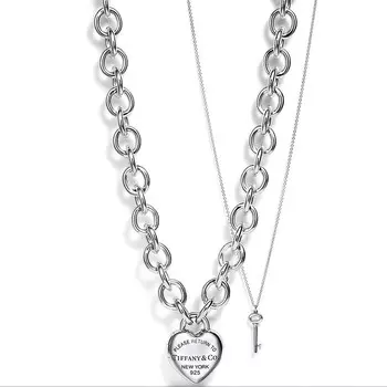 Колье Tiffany & Co. Return to Tiffany Full Heart Toggle, серебро