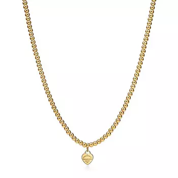 Колье Tiffany & Co. Return to Tiffany Heart Tag Bead, золото