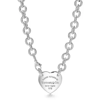 Колье Tiffany & Co. Return to Tiffany Heart Tag, серебро