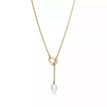 Колье Tiffany & Co. x Elsa Peretti Open Heart, золото/жемчуг