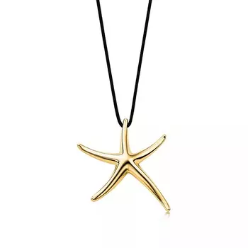 Колье Tiffany & Co. x Elsa Peretti Starfish, золото/шелк