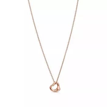 Колье Tiffany & Co. x Elsa Peretti Open Heart, розовое золото/бриллианты