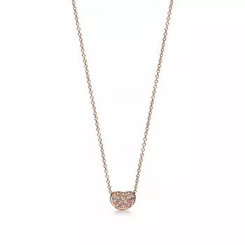Колье Tiffany & Co. x Elsa Peretti Bean Design, розовое золото/бриллианты