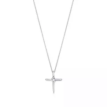 Колье Tiffany & Co. x Elsa Peretti Infinity Cross, Small, серебро