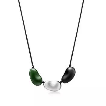 Колье Tiffany & Co. x Elsa Peretti Bean Design, серебро/дерево