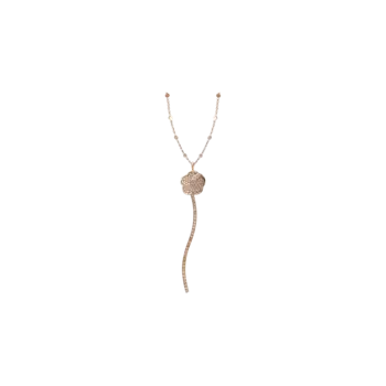 Колье ton joli из розового золота с подвеской в виде цветка с бриллиантовым паве Pasquale Bruni