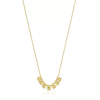 Колье Tous Bold Bear And Charm, позолоченное серебро