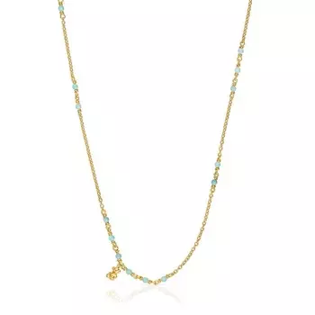 Колье Tous Bold Bear, позолоченное серебро/амазонит