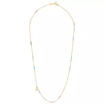 Колье Tous Bold Bear With Enamel, позолоченное серебро