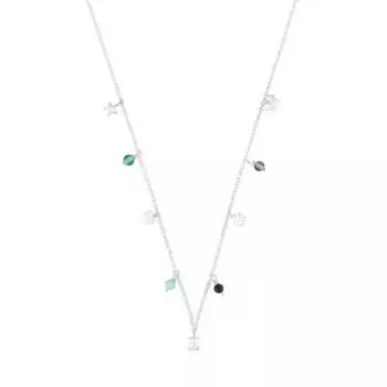 Колье Tous Bold Motif Gemstones And Motifs, серебро/драгоценные камни