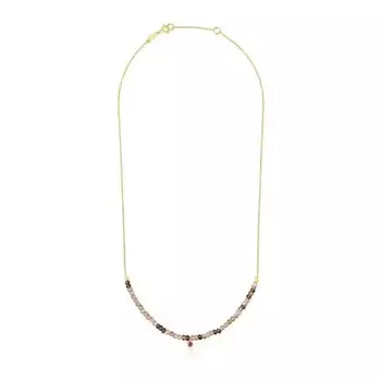 Колье Tous Cool Joy With Smoky Quartz And Rhodolite, золото