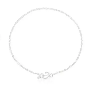 Колье Tous Cultured Pearl Tsuri Silver Motif, серебро/жемчуг