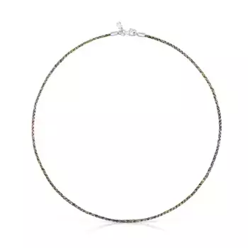 Колье Tous Efecttous Yellow And Lilac Braided Thread With Clasp, серебро/мультиколор