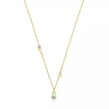 Колье Tous Fragile Nature, позолоченное серебро/драгоценные камни