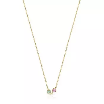 Колье Tous Glory, позолоченное серебро/амазонит/аметист