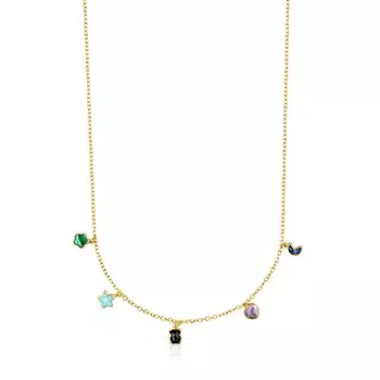 Колье Tous Glory, позолоченное серебро/драгоценные камни