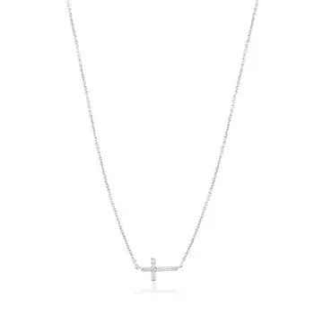 Колье Tous Gold Cruz With Diamons, белое золото/бриллианты