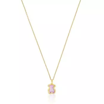 Колье Tous Gregal Lilac Bear, позолоченное серебро