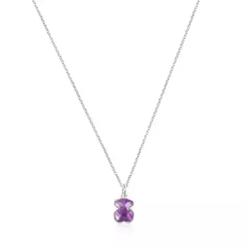 Колье Tous Icon Color, серебро/аметист