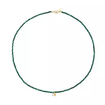 Колье Tous Malachite Camille, позолоченное серебро/малахит