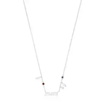 Колье Tous Mama Mom With Cultured Pearls And Gemstones, серебро