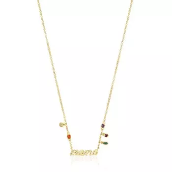 Колье Tous Mama, позолоченное серебро/драгоценные камни