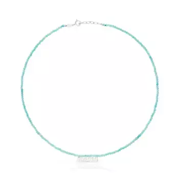 Колье Tous Mama, серебро/амазонит