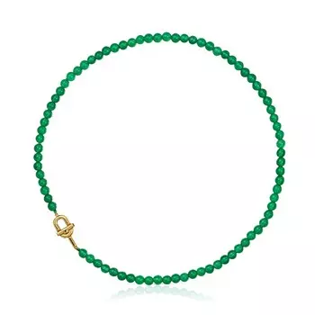 Колье Tous Manifesto, позолоченное серебро/халцедон