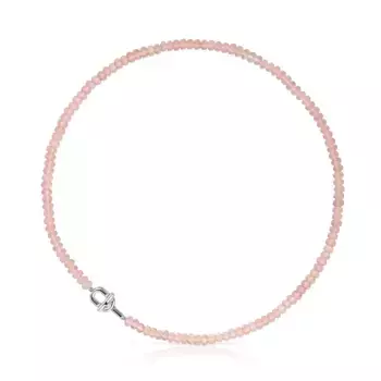 Колье Tous Manifesto With Treated Chalcedony, серебро/розовый