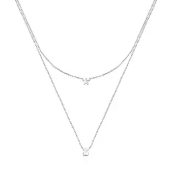 Колье Tous Mini Icons Bear-Star, серебро