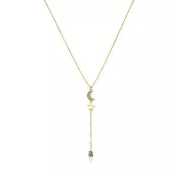 Колье Tous Nocturne, позолоченное серебро/бриллианты